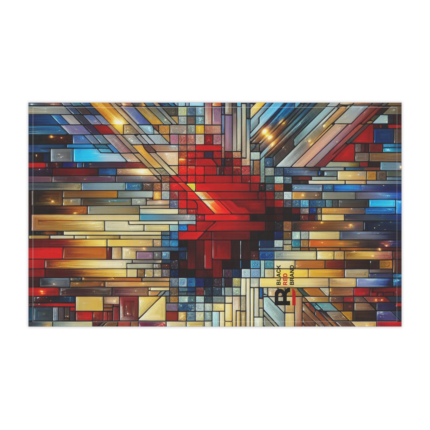 Mosaic Heart Tea Towels - Colorful Cotton Kitchen Accessories