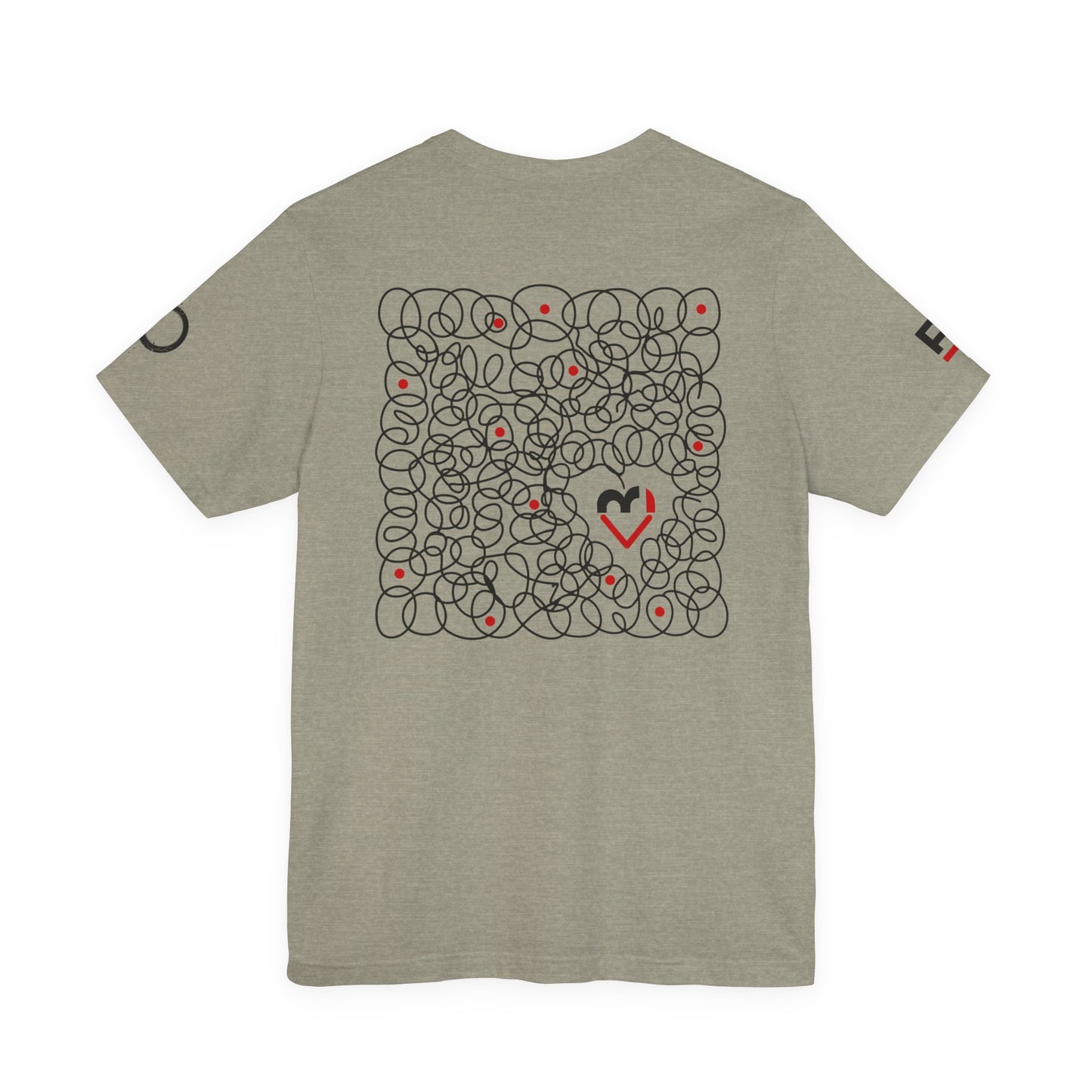 Black Red Doodle Heart