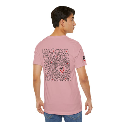 Black Red Doodle Heart
