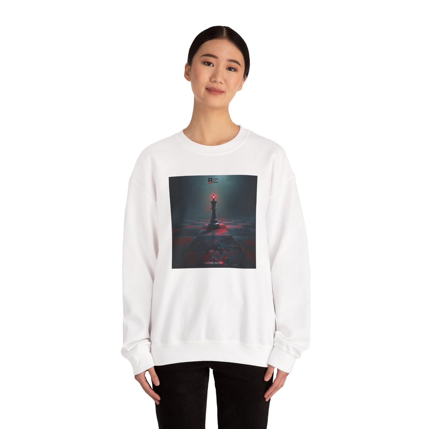 Black Red Lone King | Last Stand Crewneck Sweatshirt