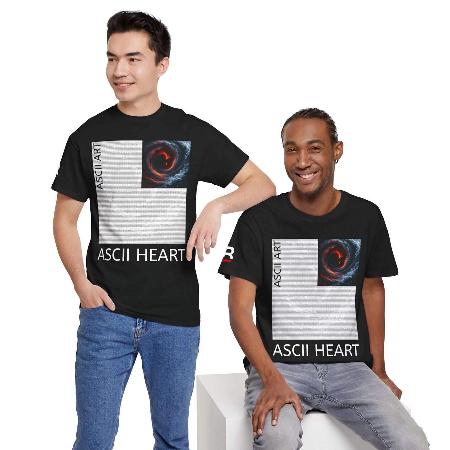 Black Red ASCII Heart | Hidden Messages :)