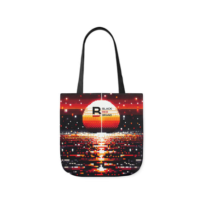 Sunset Vibe Canvas Tote Bag with 5-Color Straps