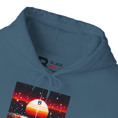 Black Red Sun | Pixelated Sunrise
