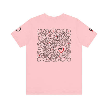 Black Red Doodle Heart