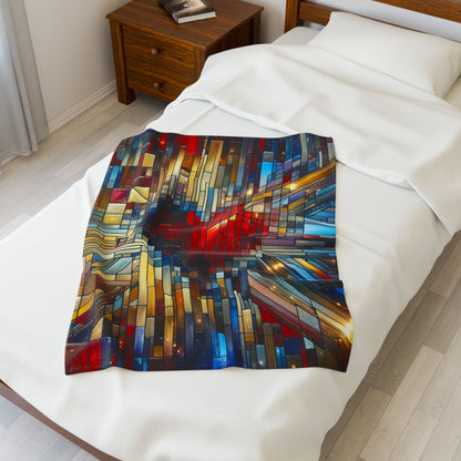 Mosaic Heart | Velveteen Plush Blanket