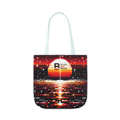 Sunset Vibe Canvas Tote Bag with 5-Color Straps