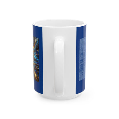 Mosaic Heart (Love and Logic) | Coder’s Coffee Mug Blue