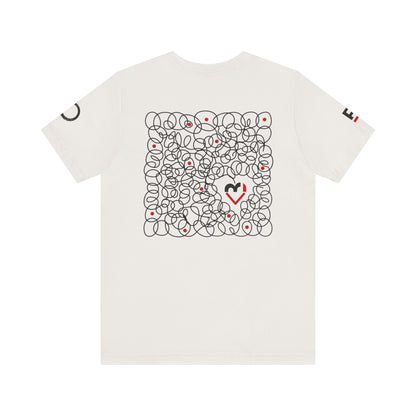 Black Red Doodle Heart