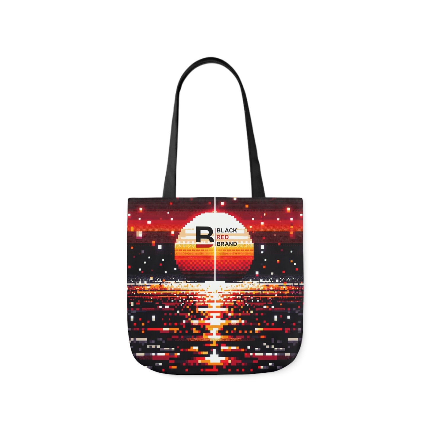Sunset Vibe Canvas Tote Bag with 5-Color Straps