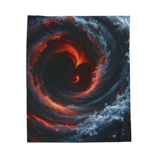 Cosmic Swirl | Heart and Angel Velveteen Plush Blanket