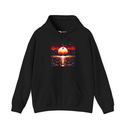Black Red Sun | Pixelated Sunrise