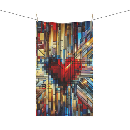 Mosaic Heart Tea Towels - Colorful Cotton Kitchen Accessories