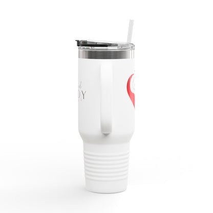 Mind Body Soul Insulated Travel Mug - 40oz Motivational Drinkware for Wellness Enthusiasts