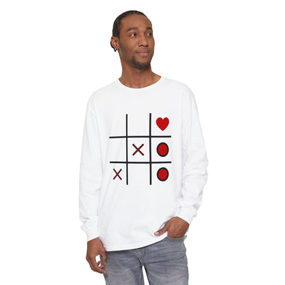 Heart Tic-Tac-Toe Long Sleeve T-Shirt