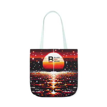 Sunset Vibe Canvas Tote Bag with 5-Color Straps
