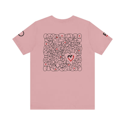 Black Red Doodle Heart