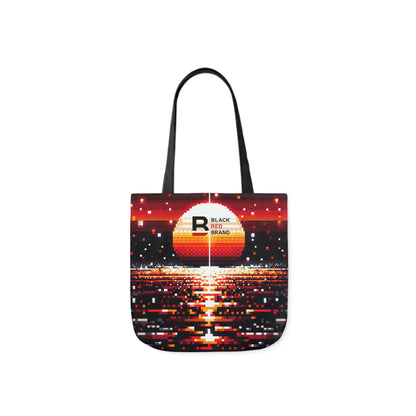 Sunset Vibe Canvas Tote Bag with 5-Color Straps