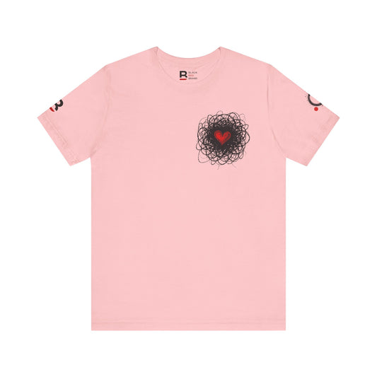 Black Red Doodle Heart