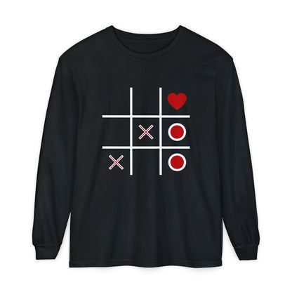 Heart Tic-Tac-Toe Long Sleeve T-Shirt
