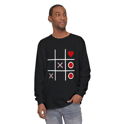 Heart Tic-Tac-Toe Long Sleeve T-Shirt