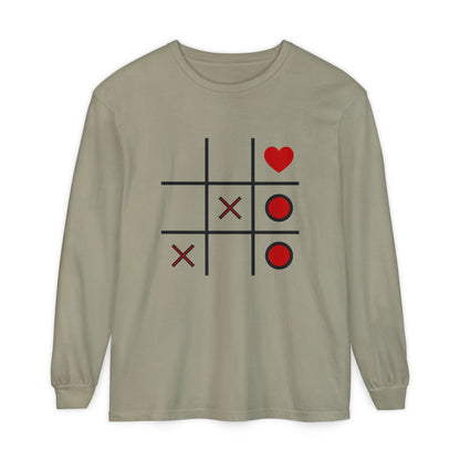 Heart Tic-Tac-Toe Long Sleeve T-Shirt