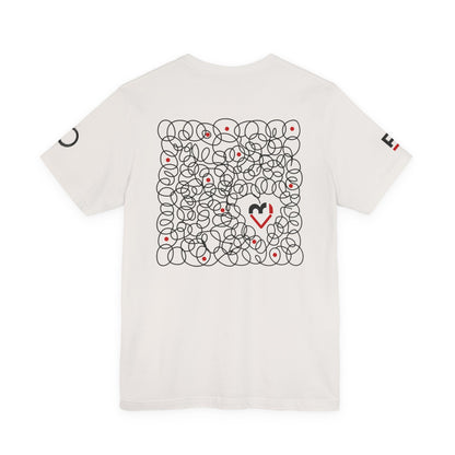 Black Red Doodle Heart