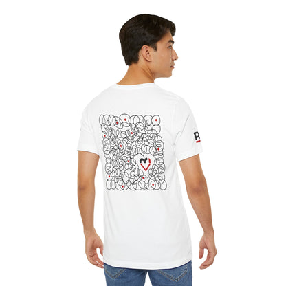 Black Red Doodle Heart