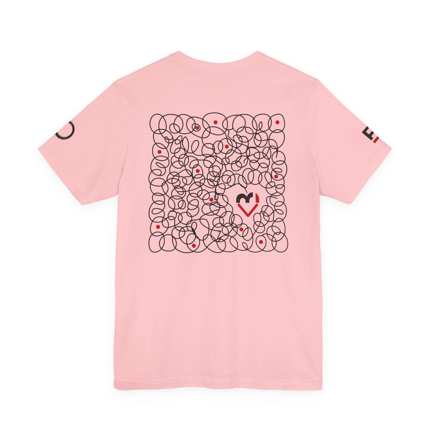 Black Red Doodle Heart