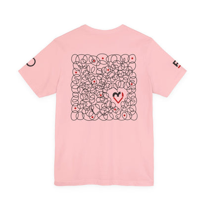 Black Red Doodle Heart
