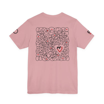 Black Red Doodle Heart
