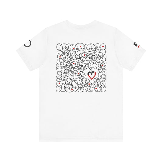 Black Red Doodle Heart