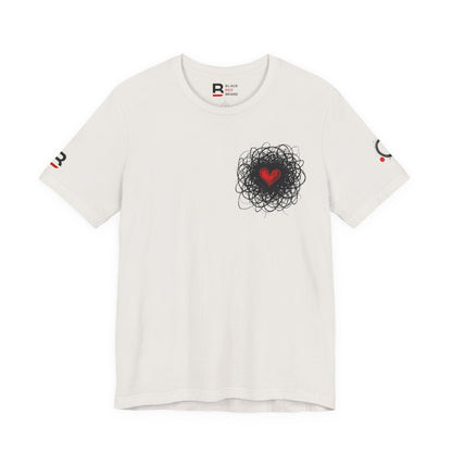 Black Red Doodle Heart
