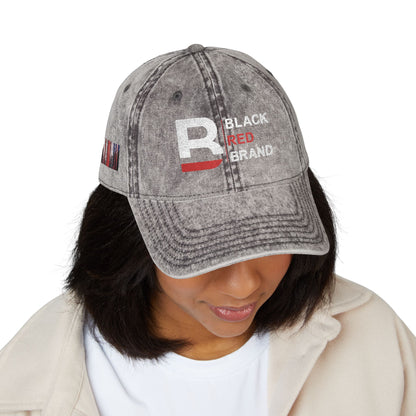 Vintage Embroidered Cap | Black Red Brand Logo