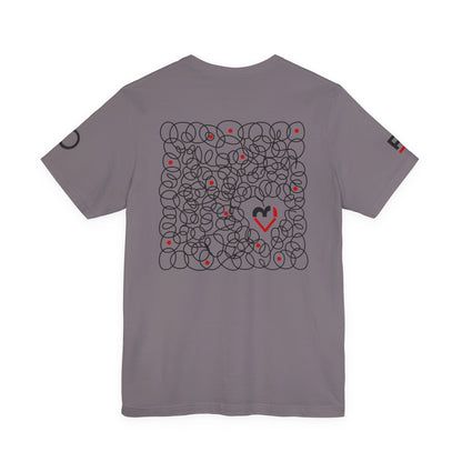 Black Red Doodle Heart