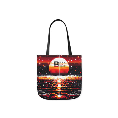 Sunset Vibe Canvas Tote Bag with 5-Color Straps