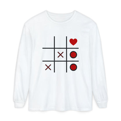 Heart Tic-Tac-Toe Long Sleeve T-Shirt