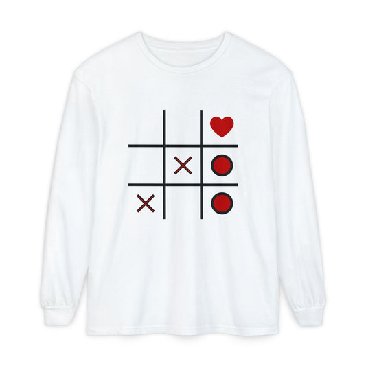 Heart Tic-Tac-Toe Long Sleeve T-Shirt