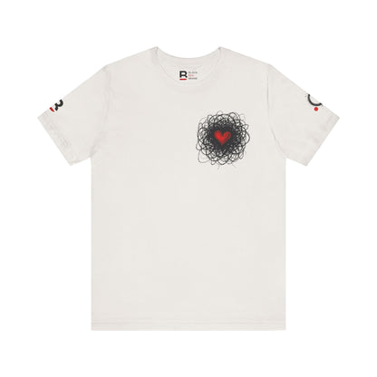 Black Red Doodle Heart