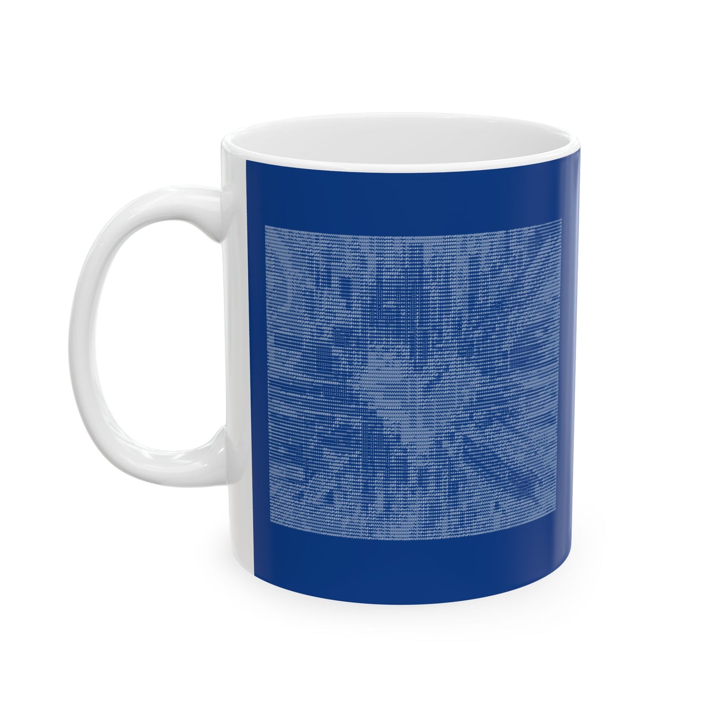 Mosaic Heart (Love and Logic) | Coder’s Coffee Mug Blue
