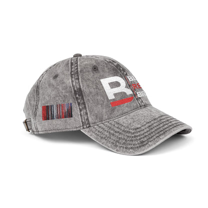 Vintage Embroidered Cap | Black Red Brand Logo