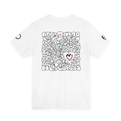 Black Red Doodle Heart