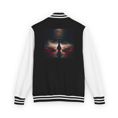 LONE QUEEN Unisex Heavyweight Letterman Jacket with Bold Graphic Design - Stylish and Versatile