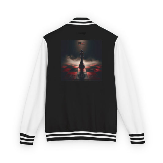 LONE QUEEN Unisex Heavyweight Letterman Jacket with Bold Graphic Design - Stylish and Versatile