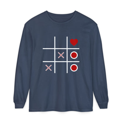 Heart Tic-Tac-Toe Long Sleeve T-Shirt
