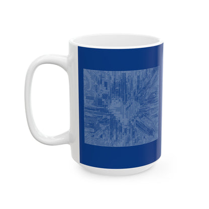 Mosaic Heart (Love and Logic) | Coder’s Coffee Mug Blue