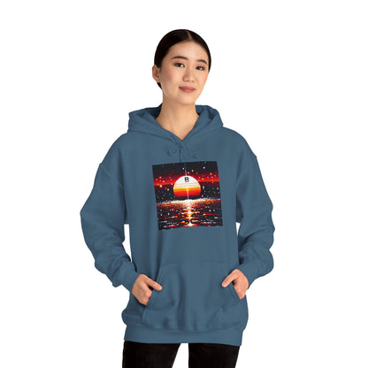 Black Red Sun | Pixelated Sunrise