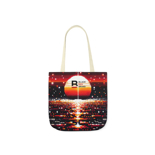 Sunset Vibe Canvas Tote Bag with 5-Color Straps