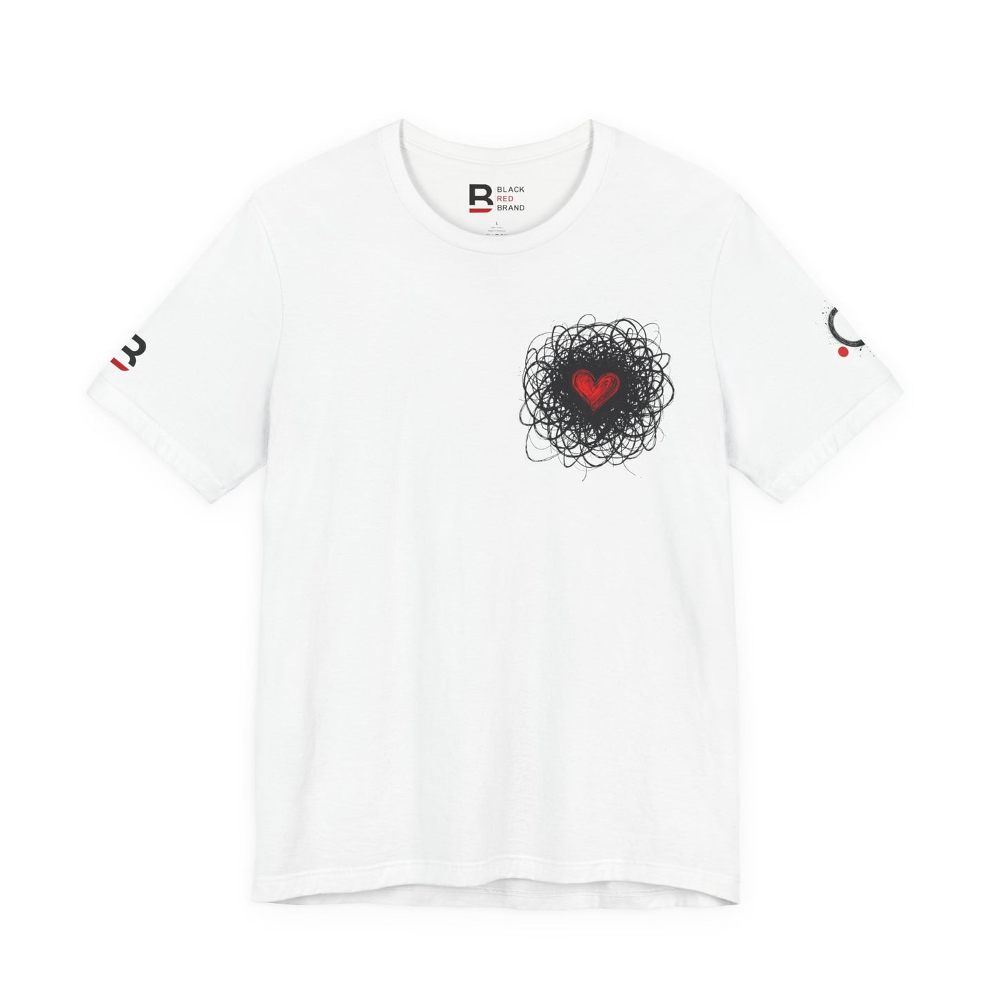 Black Red Doodle Heart