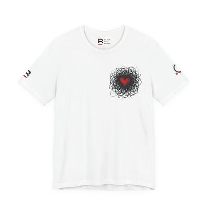 Black Red Doodle Heart