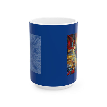 Mosaic Heart (Love and Logic) | Coder’s Coffee Mug Blue